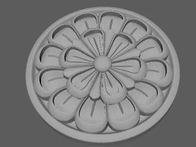 rosette flower 3D model get