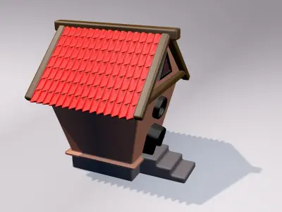 3d cartoon house Low-poly 3D model