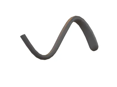 Cat Tail v1 002 Low-poly 3D model