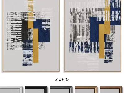 Abstract Painting Frame set 3D model get