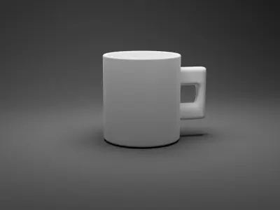 Ceramic Cup 3D Model Free low-poly 3D model