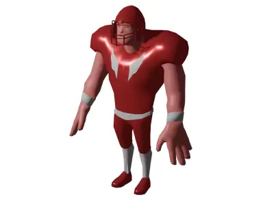 American Football Player Low-poly 3D model