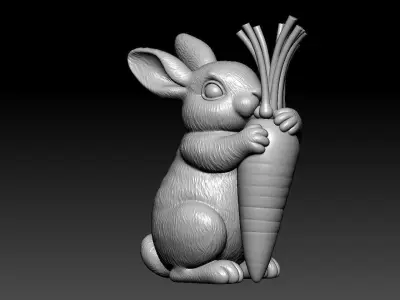 Bunny statue - Rabbit model - 3D print 3D print model