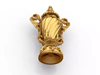 Classical urn decorative onlay cnc 3d printing stl 04 3D print model