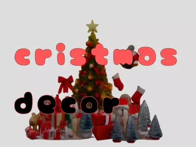 Cristmas decor iteam Low-poly 3D model