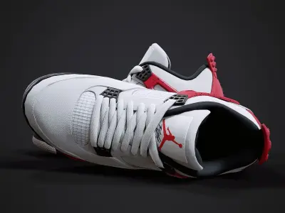 Air Jordan4-retro sneaker-v2 Low-poly 3D model