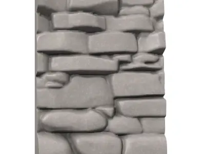 Scorched Rock Wall Environment 3D print model