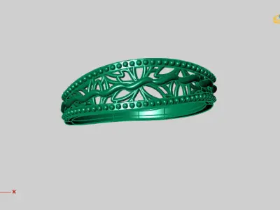 Women Ring Fancy Ring Plain light weight STL 3DM Printable 3D print model 2