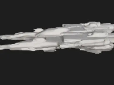 Futuristic Sci-Fi Spaceship 3D model purchase
