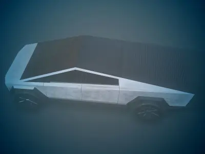 Tesla CyberTruck  Low-poly 3D model