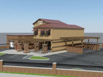 Car Wash and Lube 3D model