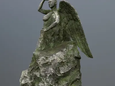 woman statue 2 Low-poly 3D model get