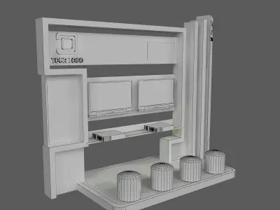 Booth Exhibition Stand a443c  3D model
