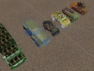 Military vehicle 3D model - Textured and UV Mapped