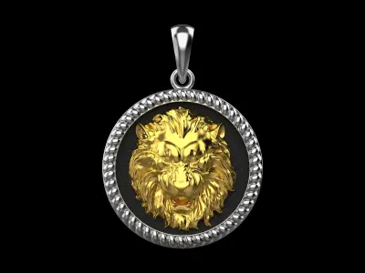 Lion Pendant N122 3D print model