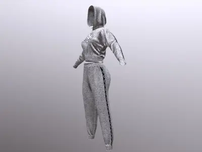 KAPPA WOMEN SPORT SUIT PBR Low-poly 3D model