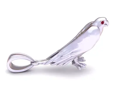 gold bird pendant 3D printable model   3D print model