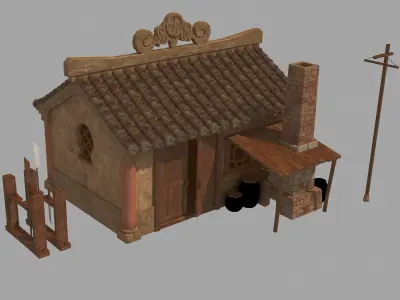 Game Mountain - Architecture - House 02 3D model
