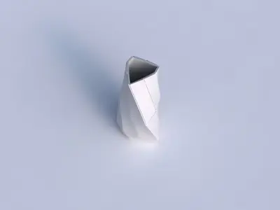 Vase twist triangle with huge plates 3D print model
