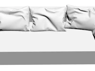 Dark sofa cushions 3D model