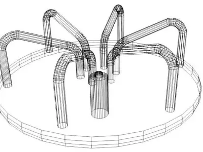 Playground Element - Merry Go Round 3D model