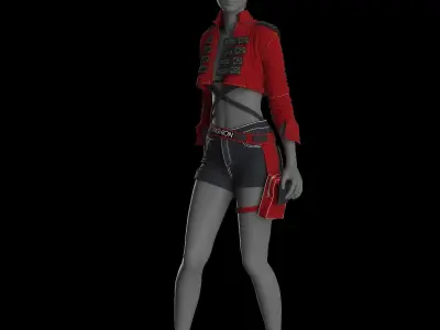 Girls outfit 6 Marvelous VOL 25 Low-poly 3D model