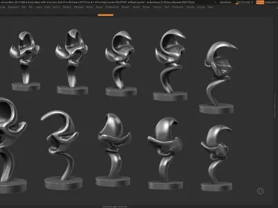 Modern Abstract Decorative sculpture 3d print model 128 3D print model