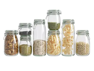 glass jar set 3D model