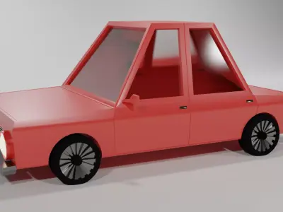 Low Poly Car Free low-poly 3D model