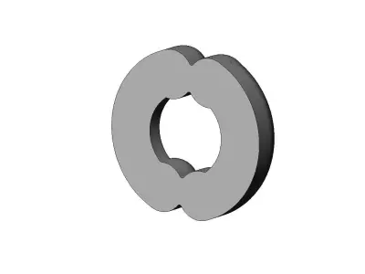 Mirrored carved detailed corner scroll arc applique ornament  3D print model