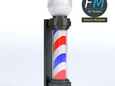 Barber pole 3D model