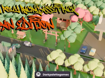 LOWPOLY RACING ASSET PACK-JAPAN EDITION Low-poly 3D model