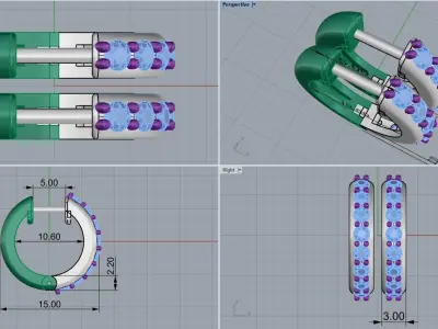 hoop earring model 579 3D print model