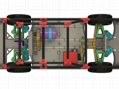 Fully 3d printed RC 3D print model