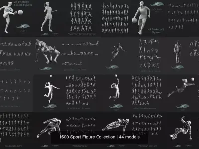 1500 Sport Figure Collection 3D Model Pack