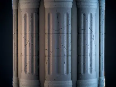 Pillar Stylized - Vol 01 - SBsar - Maps Texture