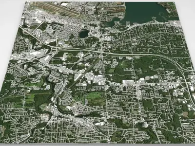 Cityscape Warwick England 3D model