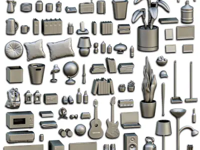House Accessories Diorama Pack 3D print model