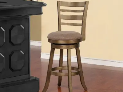 Zaquan Swivel Bar And Counter Stool 3D model