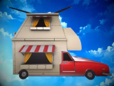 Stylized Vehicle Low-poly 3D model