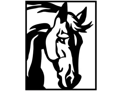 Horse Decortation Wall 3D print model