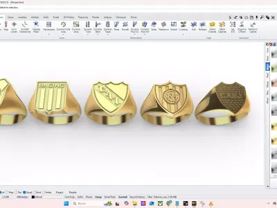 PACK OF 5 SOCCER RINGS 3D print model