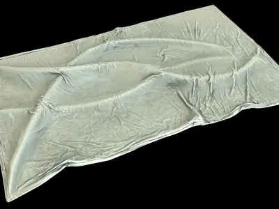 Deck Box Cover and Floor Fabrics Low-poly 3D model