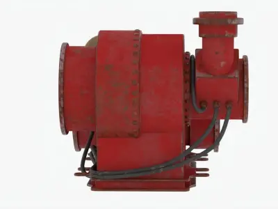 4k Water Centrifugal Pump Low-poly 3D model