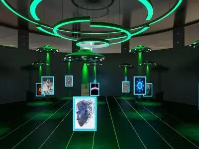 NFT Art Gallery 3D model 3D model