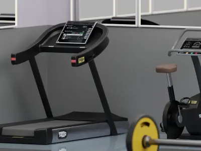 Gym interior 3D model purchase