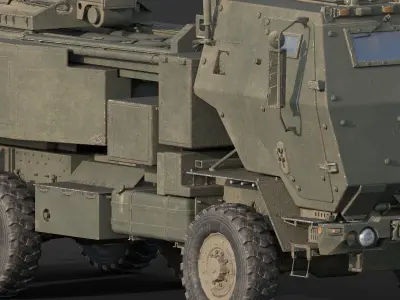 M142 HIMARS Game Ready  Low-poly 3D model