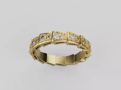 Bvlgari serpenti ring 3D print model