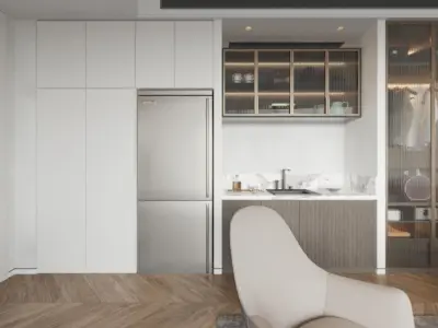 bedroom Modern panoramic 3D model