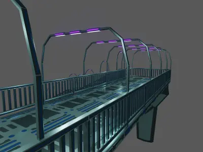 SCIFI-Pedestrian Bridge- Type-2 3D model